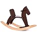 KRAND Rocking Horse Baby Ride On Toy for Kids Wooden Classic Design with Pedal and Safe Backrest Ideal Gift for Toddlers Classic Espresso - Image 3