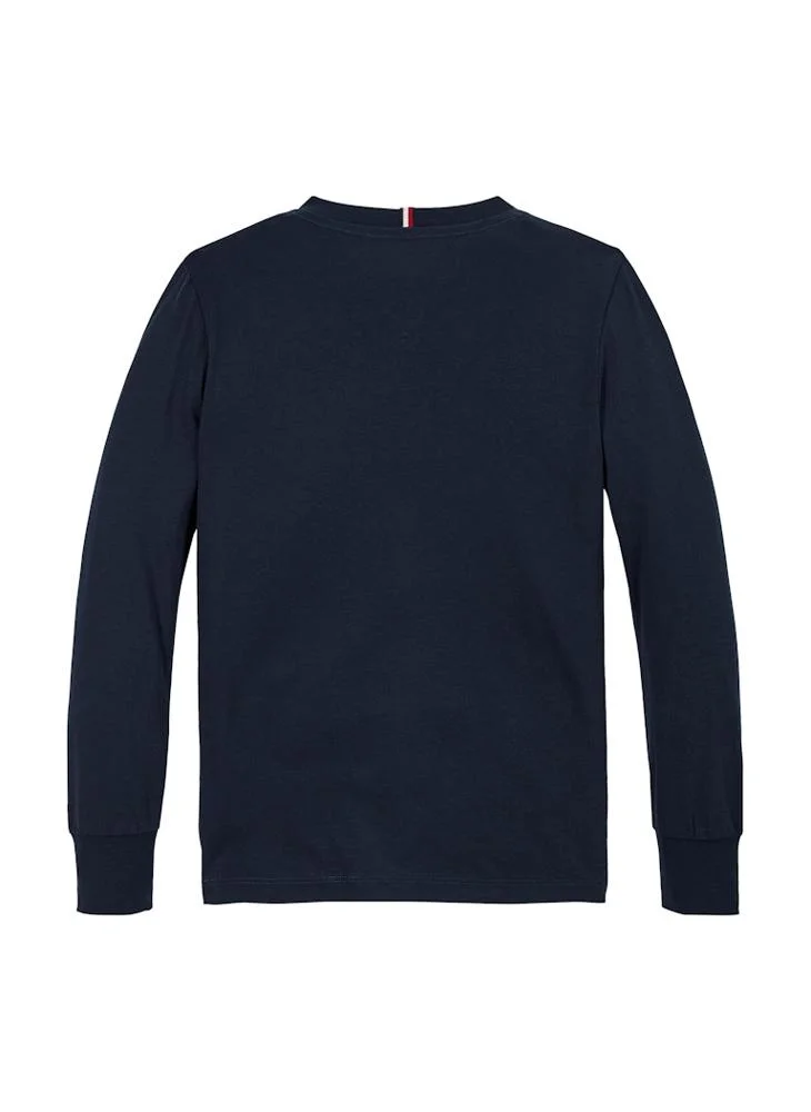 تومي هيلفيغر Kids Monotype 1985 Logo Label Regular T-Shirt