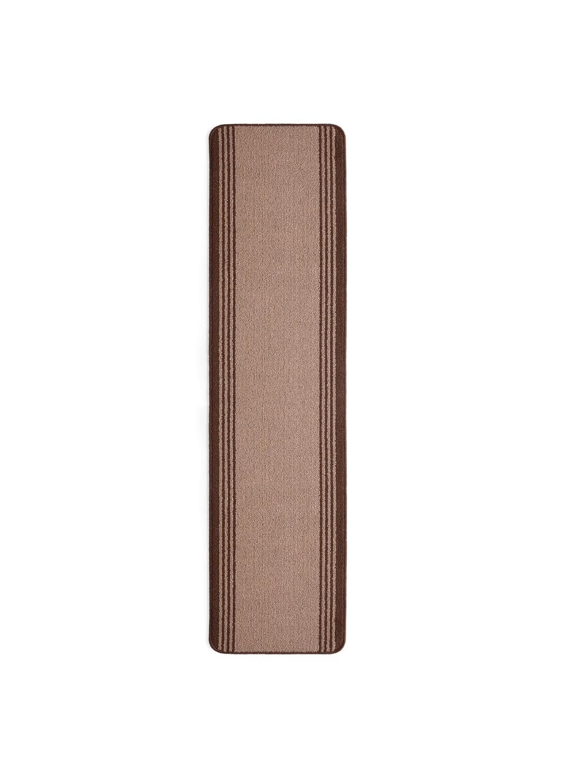 SARAL HOME EASY LIVING SARAL HOME EASY LIVING polypropylene Rectangular Striped Soft PP Yarn Durable Washable Multipurpose Runner for HomeKitchenLobbyOffice Entrance with Anti Skid Backing Beige 40 X 120 Cm  - Image 3