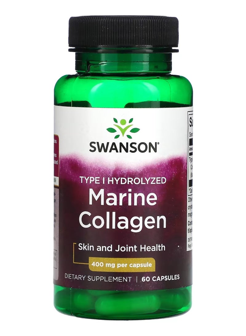 Swanson, Marine Collagen, 400 mg, 60 Capsules