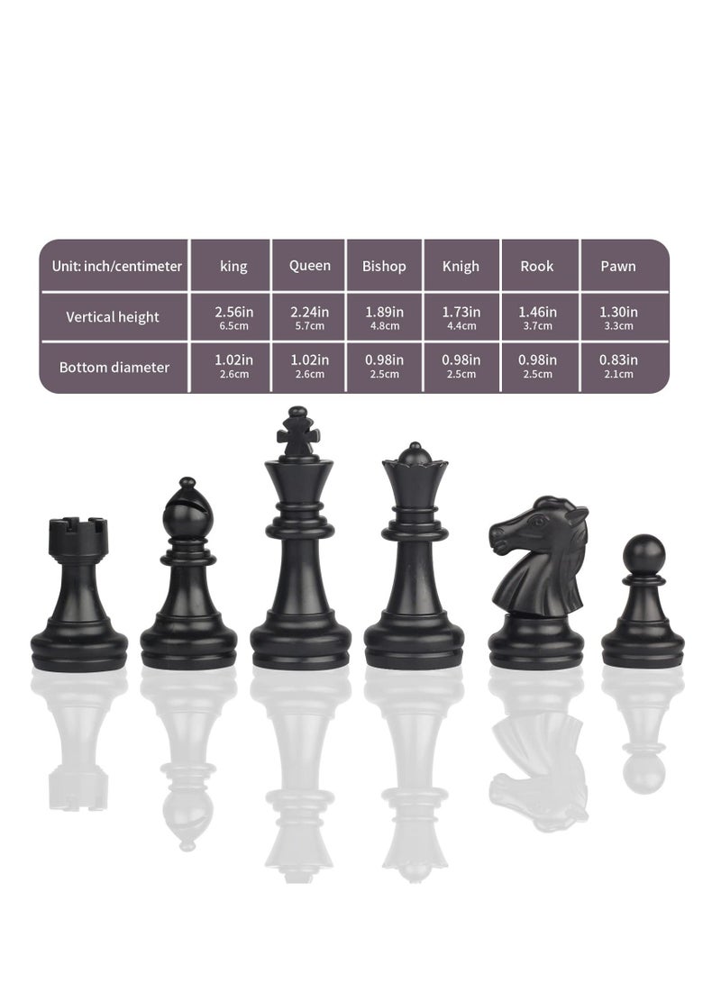 NIBEMINENT 3 in 1 Magnetic Travel Chess Checkers Backgammon Set 12.5" Portable Folding Board Game for Kids and Adults - Image 4