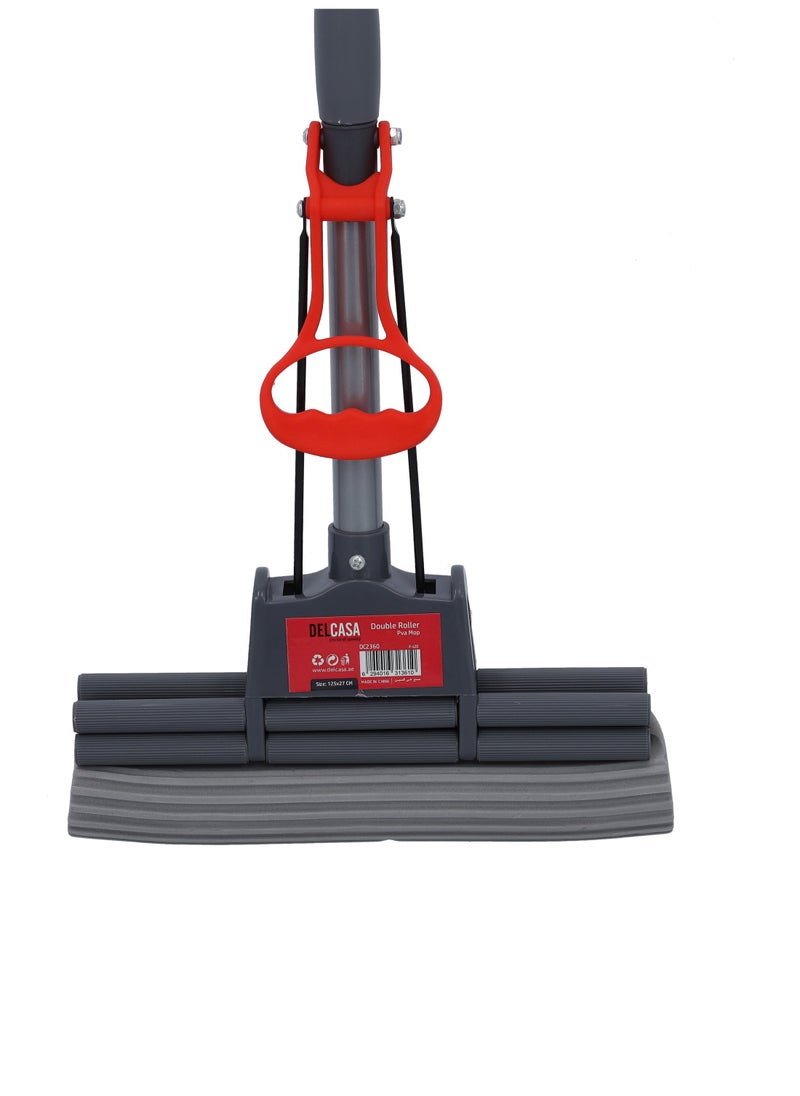 Double Roller PVA Mop, Adjustable Iron Handle, DC2360