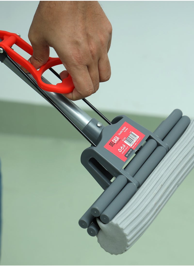 Double Roller PVA Mop, Adjustable Iron Handle, DC2360
