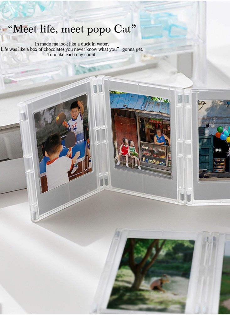 Generic 5pcs 3-Inch Magnetic Instax Photo Frames - Refrigerator Magnets for Instax Mini12 Camera Photos, Instax Film, and Photo Paper Display  - Image 2
