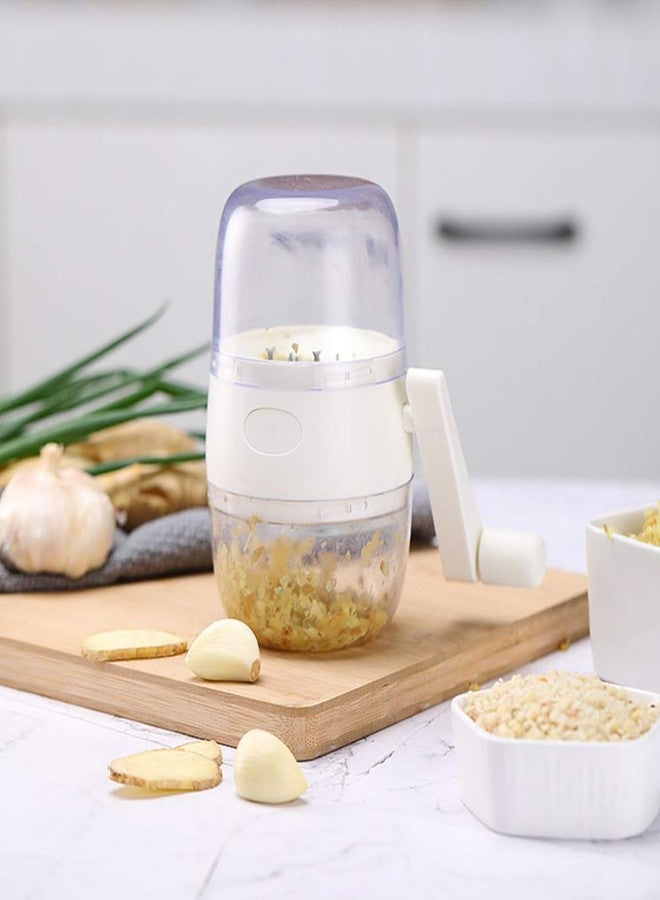 Tookie Nut Chopper, Portable Manual Nut Grinder with Hand Crank For All Nuts, Hand Held Food Shredder Cutter Mincer Blender Meat Grinder Kitchen Tool for Making Toppings(White) - Image 2