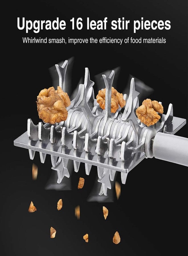 Tookie Nut Chopper, Portable Manual Nut Grinder with Hand Crank For All Nuts, Hand Held Food Shredder Cutter Mincer Blender Meat Grinder Kitchen Tool for Making Toppings(White) - Image 3
