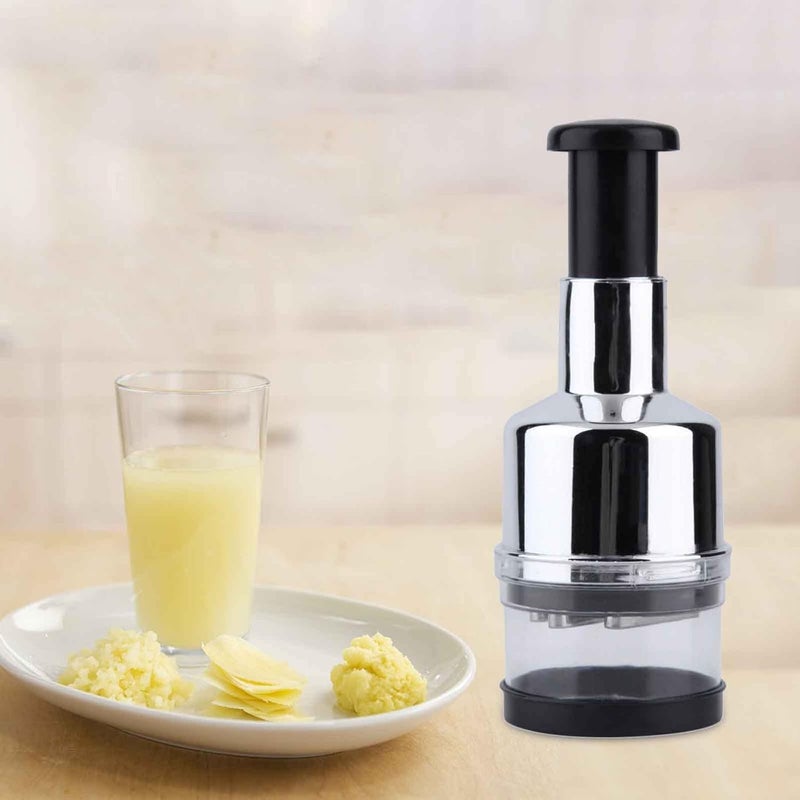 comfrt Garlic Mincer, Ginger Garlic Choppe, Manual Garlic Press with Garlic Peeler and Stainless Steel Blades,Easy to Clean Garlic Chopper Mini Kitchen Gadget - Image 3