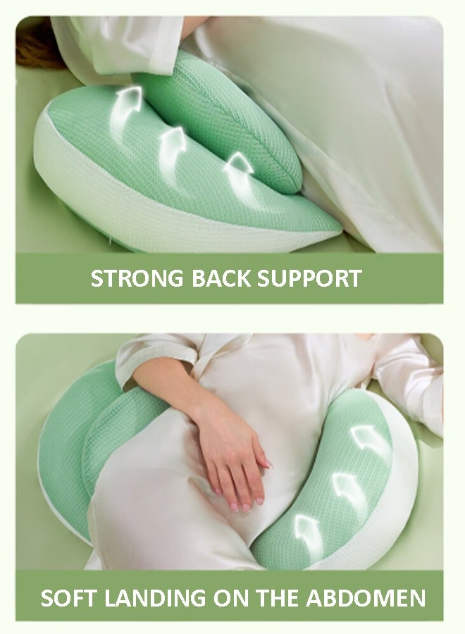 Pregnancy Sleep Pillow, Pregnant Pregnancy Pillow, Support Pregnancy Pillow, Body Pillow, Baby Side Sleeping Pillow For Breastfeeding, Adjustable, Portable, Support Back And Abdomen  - Image 3