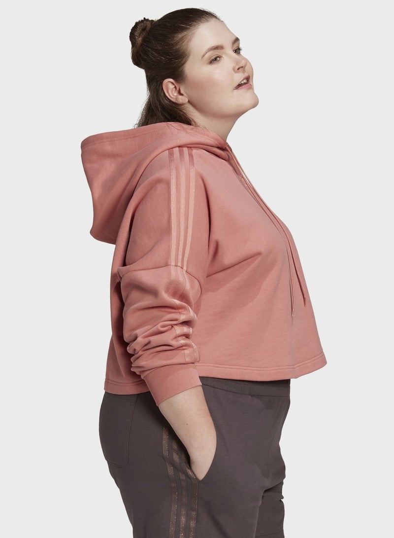 adidas Originals Logo Cropped Hoodie - Image 3