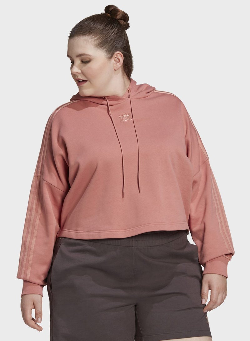 adidas Originals Logo Cropped Hoodie - Image 1