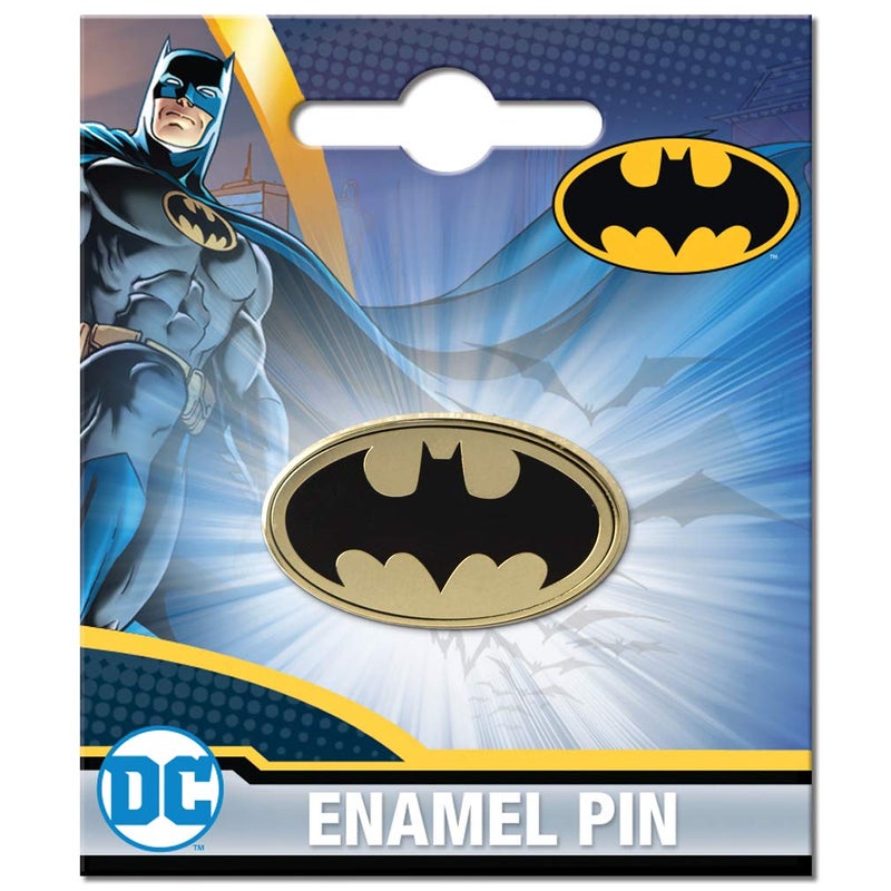 Ata-Boy DC Comics Oval Batman Logo 1" Full Color Enamel Pin - Image 2