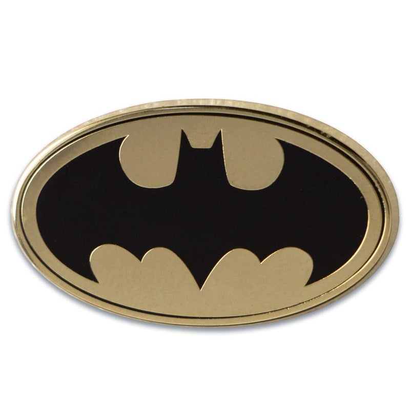 Ata-Boy DC Comics Oval Batman Logo 1" Full Color Enamel Pin - Image 1