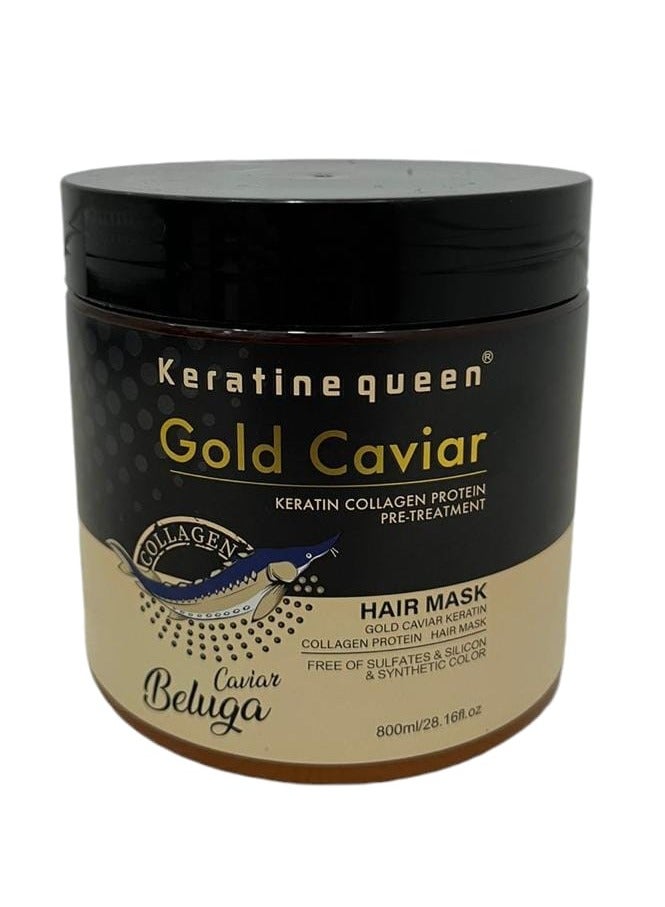 Gold Caviar Keratin Collagen Protin Pre-Treatment Hair Mask 800 ml