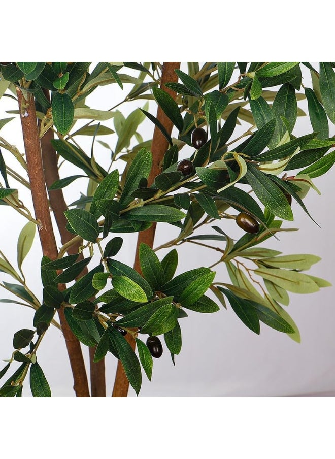 Generic Nearly Natural Real Touch Artificial Olive Plant 80X80X110 Cm Green-Brown  - Image 2