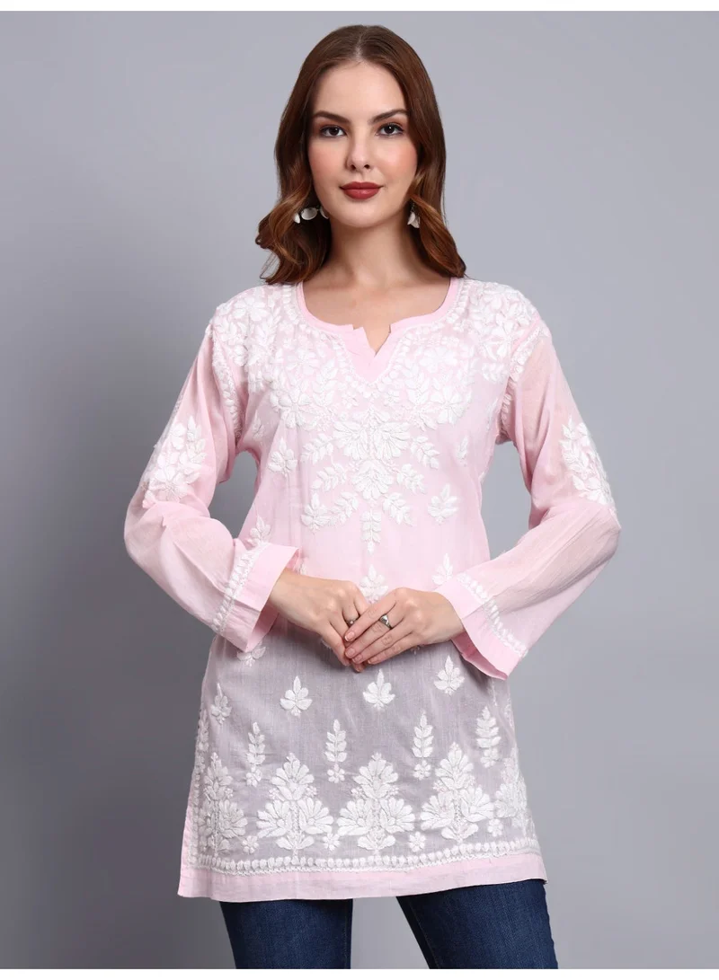 الايا توب قصير نسائي مطرز يدوياً شكنكاري من القطن - AL3724