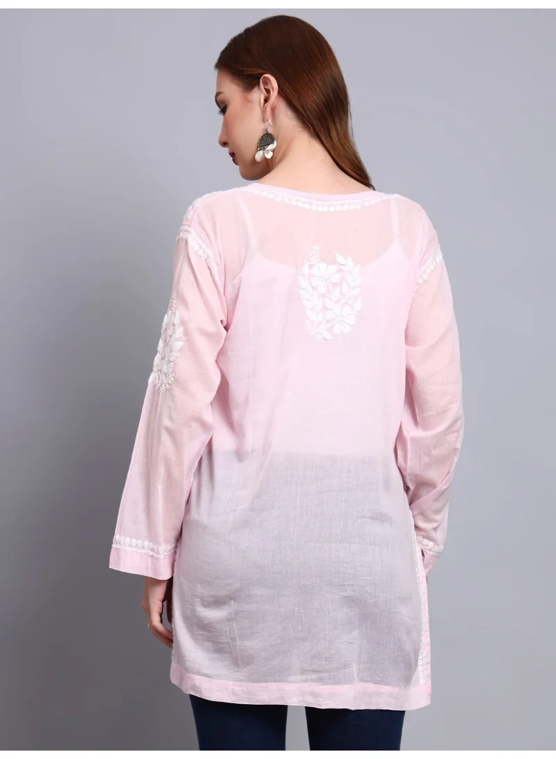 الايا توب قصير نسائي مطرز يدوياً شكنكاري من القطن - AL3724