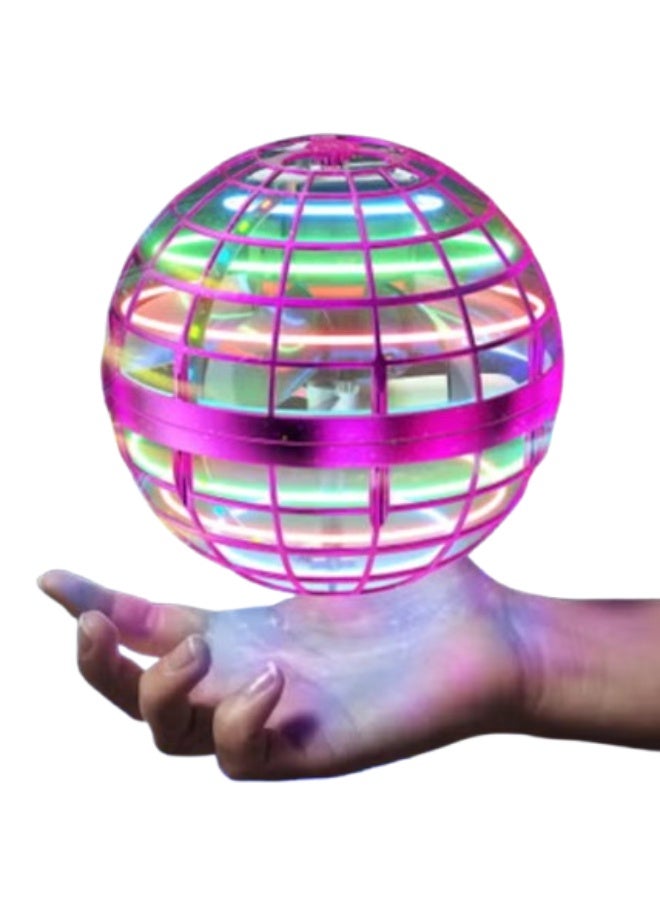 TOY GARDEN Flying Ball Toy Upgraded – Magic Globe Shape Mini Drone with RGB Lights, 360° Rotating UFO Spinner, Safe Flying Toy for Kids & Adults, Indoor & Outdoor (Pink) - Image 1