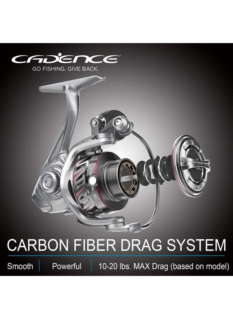 Cadence Cadence Spinning Reel, CS7 Strong Aluminum Frame Fishing Reel with 10 Durable & Corrosion Resistant Bearings for Saltwater or Freshwater,Super Smooth Powerful Reel with 29LBs Max Drag 6.2:1 Spin Reel  - Image 5