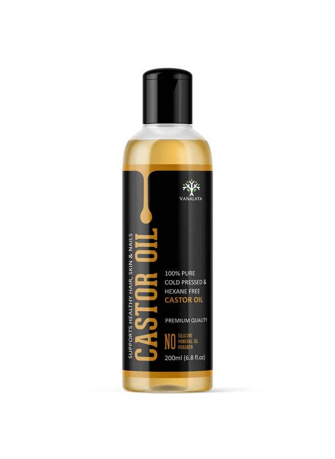 VANALAYA - Pure Cold Pressed Castor Oil For Stronger Hair, Skin & Nails, No Mineral Oil & Silicones, 200 Ml - Image 1