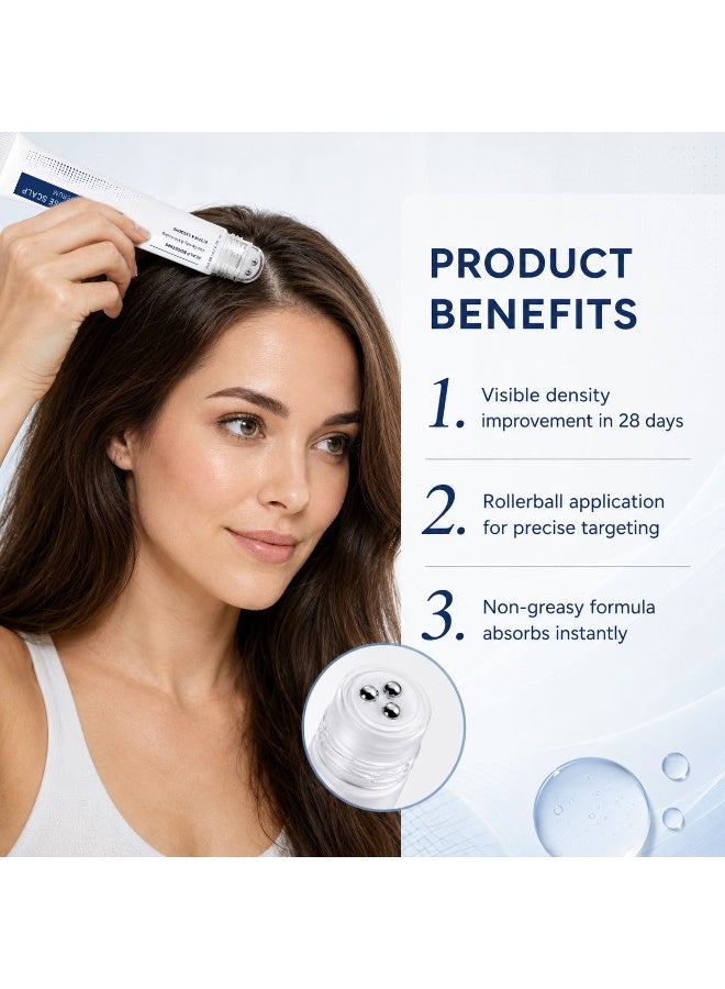 2% Deoxyribose Scalp Serum with Rollerball Applicator, Hair Density & Volumizing Scalp Treatment, Enriched for Men & Women, Fragrance Free 20ml - Image 5