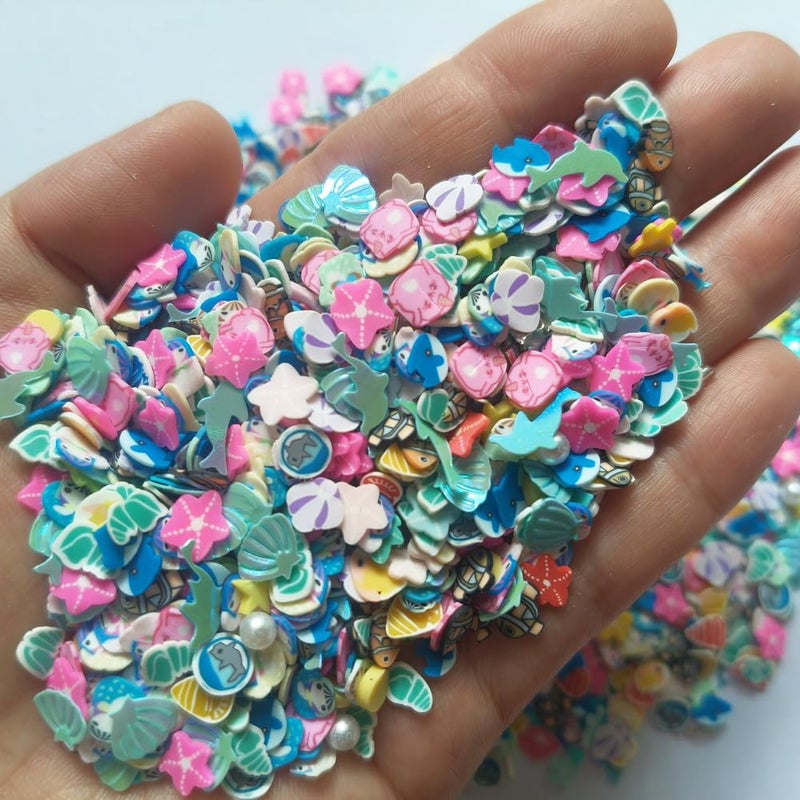 Mo Sheng Accessory 40g Mini Oceans Polymer Slices Adults Nails Slices Art Design Supplies DIY Craft (Oceans) - Image 2
