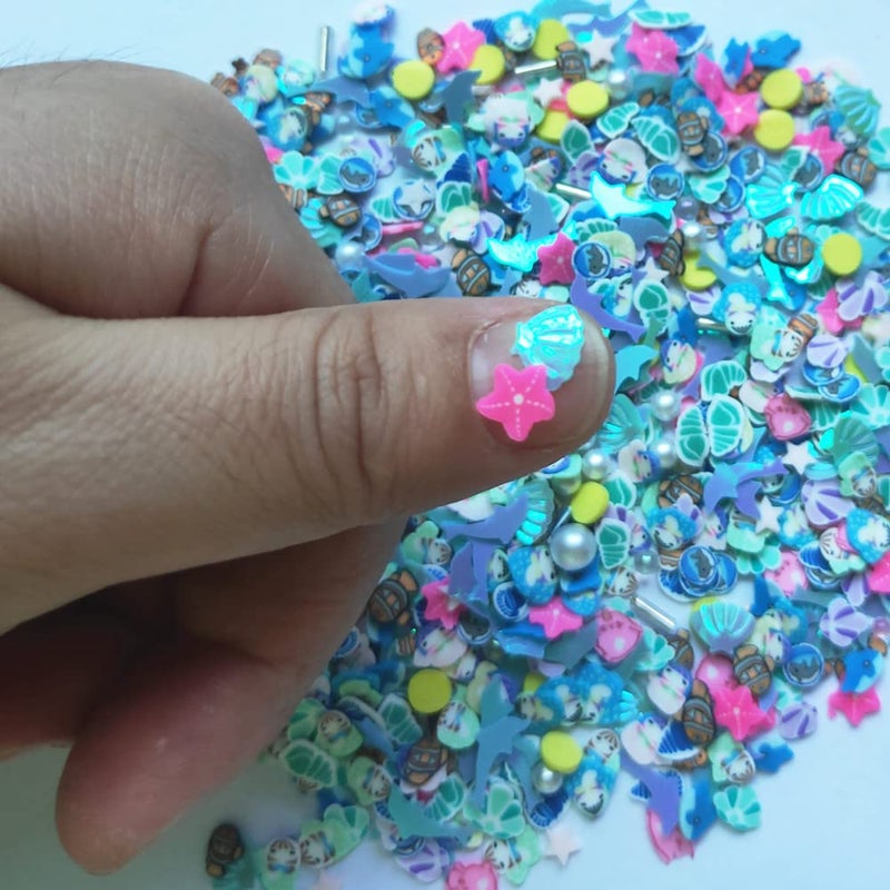 Mo Sheng Accessory 40g Mini Oceans Polymer Slices Adults Nails Slices Art Design Supplies DIY Craft (Oceans) - Image 4