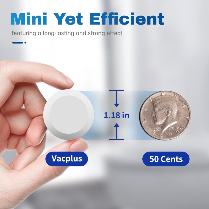 Vacplus Toilet Bowl Cleaner Tablets 12 PACK, Automatic Toilet Bowl Cleaners with Bleach for Deodorizing and Descaling, Bathroom Cleaner Against Tough Stains - Image 2