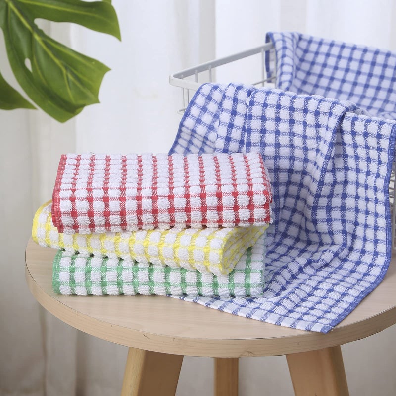 Oeleky Dish Towels for Kitchen 15x26 Inches, Pack of 8 Cotton Kitchen Towels for Drying Dishes (Multi, 15x26 inches) - Image 2
