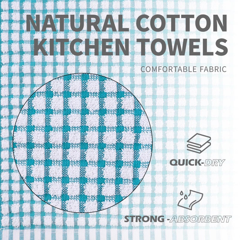 Oeleky Dish Towels for Kitchen 15x26 Inches, Pack of 8 Cotton Kitchen Towels for Drying Dishes (Multi, 15x26 inches) - Image 3