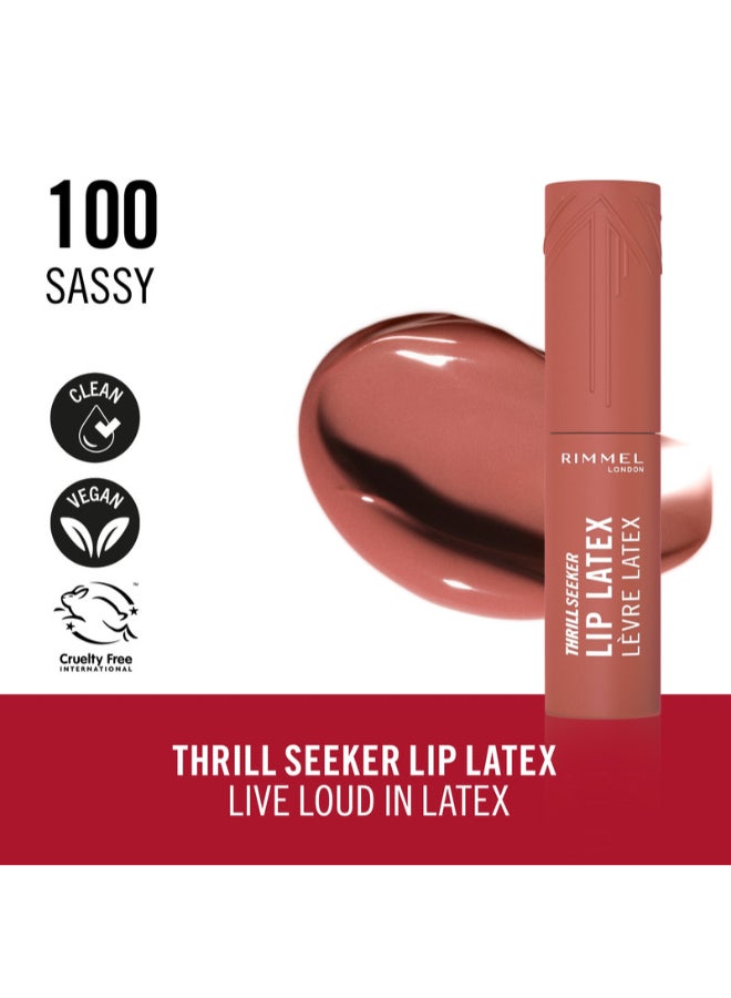 RIMMEL LONDON لاتكس الشفاه الباحث عن الإثارة - 100 - جريء، 6 مل - Image 3