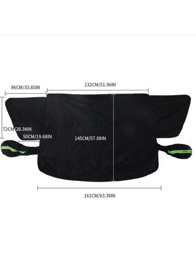 Magnetic Car Front Windscreen Cover Automobile Sunshade Windshield Snow Sun Shade Waterproof Exterior Covers Accessories148 * 114CM - Image 2