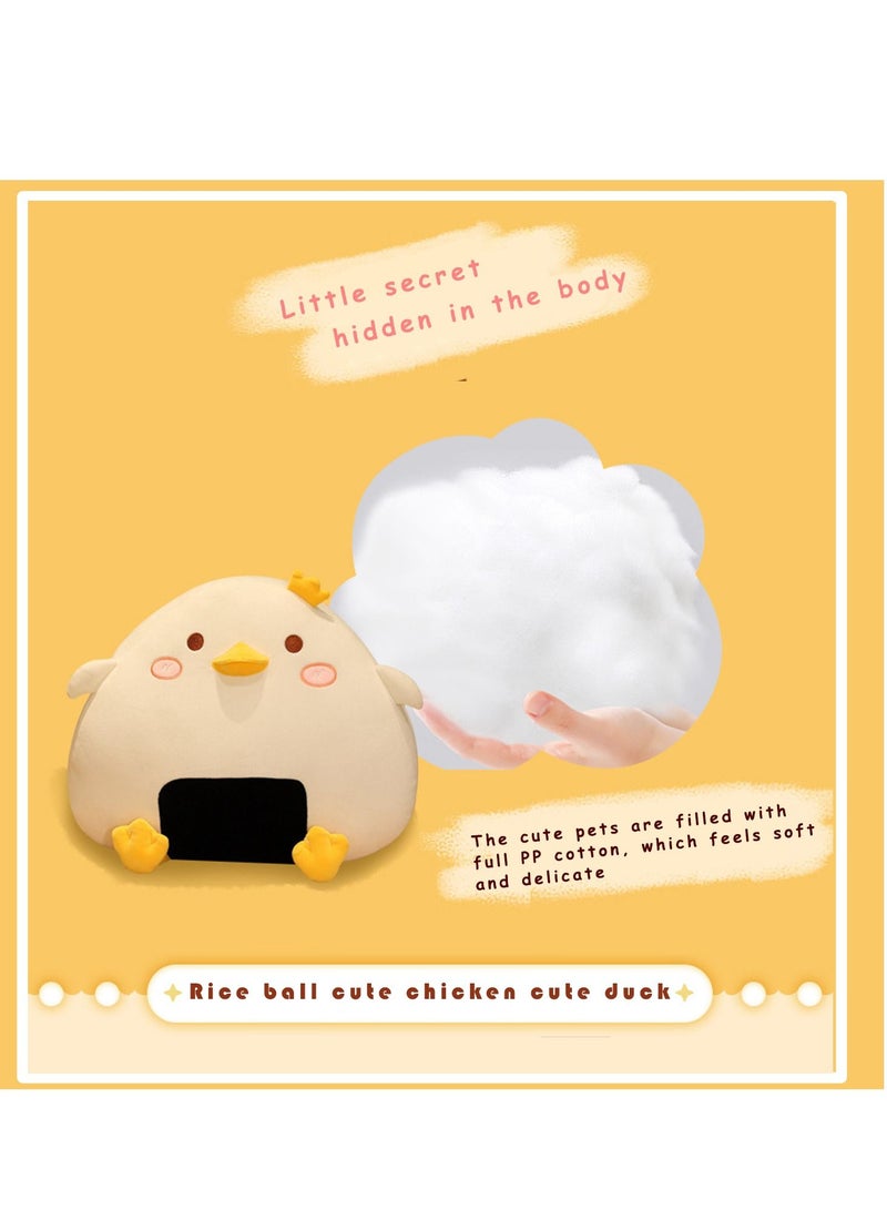 SYOSI Soft Stuffed Duck Plush 13.8'' Cute Funny Sushi Plushie Squishy Anime Pillow Kawaii Room Decor Birthday Valentines Gifts for Kids Girls Boys  - Image 2