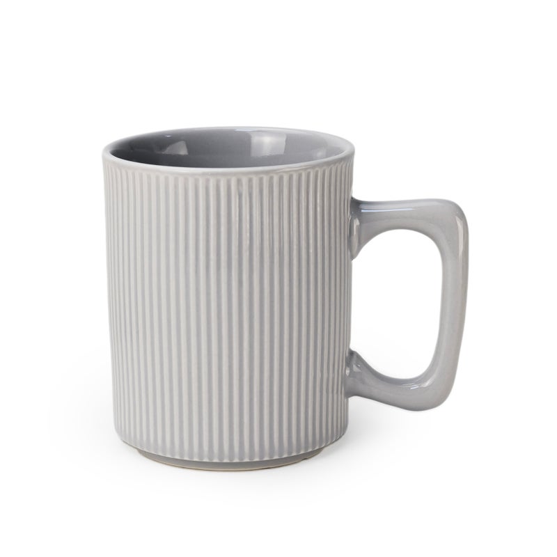 Cuisine Art Stoneware ZOE 4PCS Mug Set | 385 ML Grey Coffee Mug Set | Durable Coffee Cup Set for Home & Office | Cups for Cappuccino, Latte, Tea & Cocoa Restaurant Coffee Mugs - Image 4