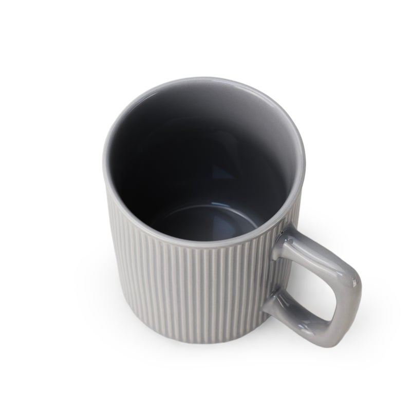 Cuisine Art Stoneware ZOE 4PCS Mug Set | 385 ML Grey Coffee Mug Set | Durable Coffee Cup Set for Home & Office | Cups for Cappuccino, Latte, Tea & Cocoa Restaurant Coffee Mugs - Image 5