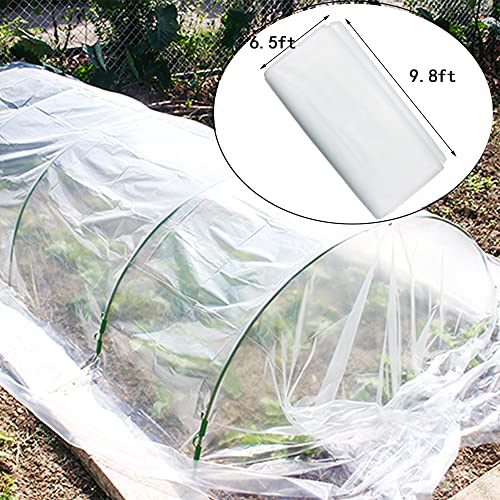 Yowlieu 6 Mil Clear Greenhouse Plastic Sheeting, 6.5' x 9.8' UV Resistant Polyethylene Greenhouse Film Hoop Green House Plastic Cover for Farms, Agriculture, Garden - Image 5
