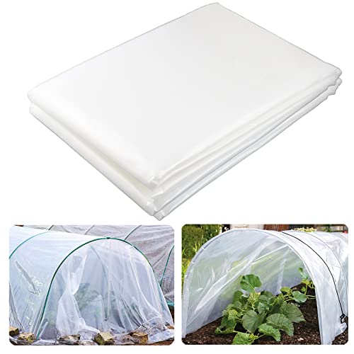 Yowlieu 6 Mil Clear Greenhouse Plastic Sheeting, 6.5' x 9.8' UV Resistant Polyethylene Greenhouse Film Hoop Green House Plastic Cover for Farms, Agriculture, Garden - Image 1
