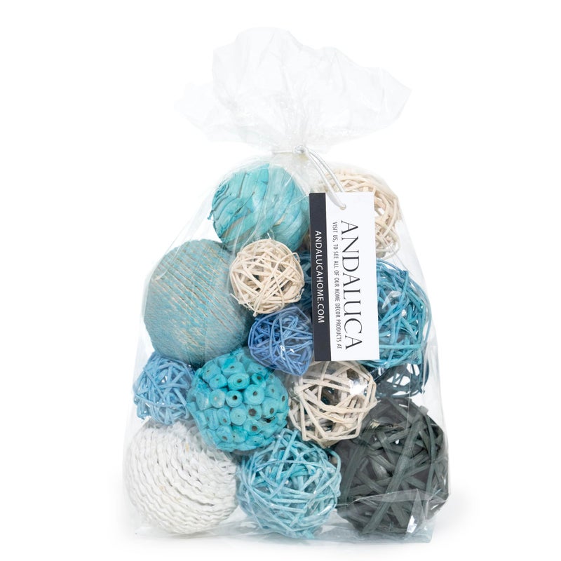 ANDALUCA Decorative Balls Bag Bowl Filler Home Decor (Turqouise Blue) - Image 1