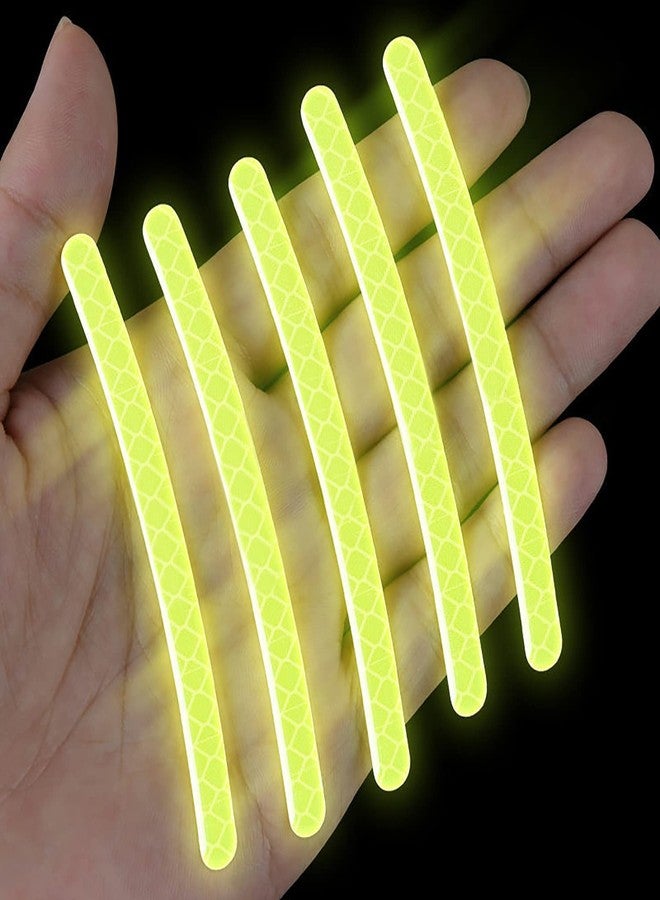 CarFrill Reflective Decorative Stickers, Night Reflective Safety Decoration, Anti-Scratch Reflective Stickers Safety Warning Car Decals (20 PCS) (Fluorescent Green), Polyethylene Terephthalate - Image 3