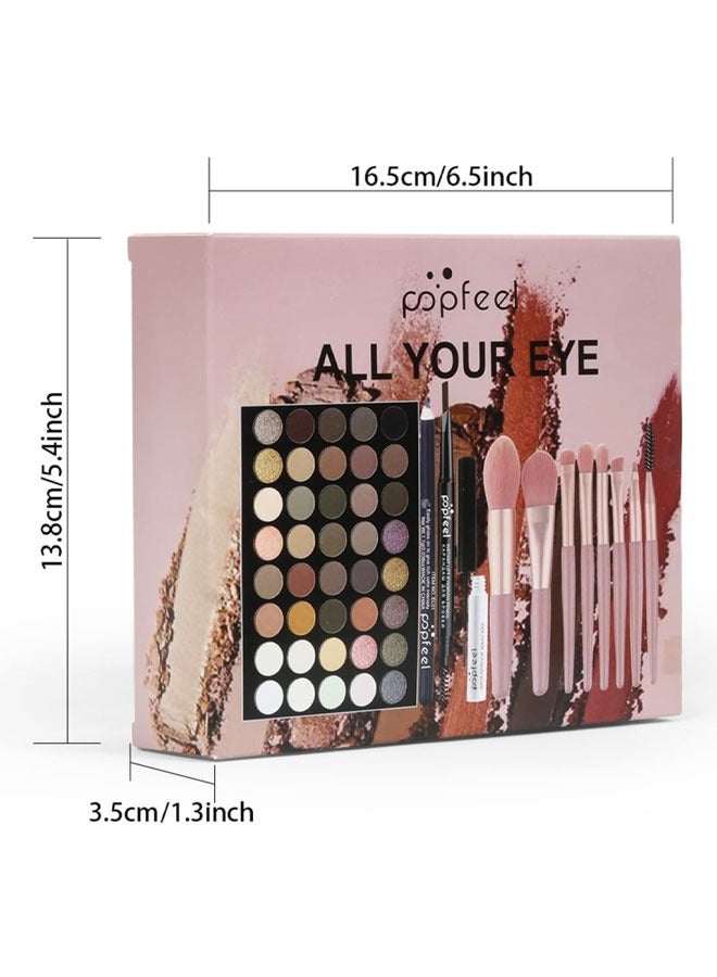 popfeel 40 Color All in One Holiday Gift Makeup Set Cosmetic Essential Starter Bundle Include Eyeshadow Palette Lipstick Concealer Blush Mascara Foundation Face Powder  Makeup Kit for Women Full Kit - Image 3