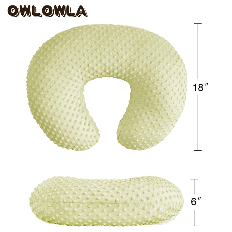 Owlowla غطاء وسادة الرضاعة OWLOWLA، غطاء وسادة للرضاعة يناسب وسادة الرضاعة للطفل (أخضر ليموني) - Image 5