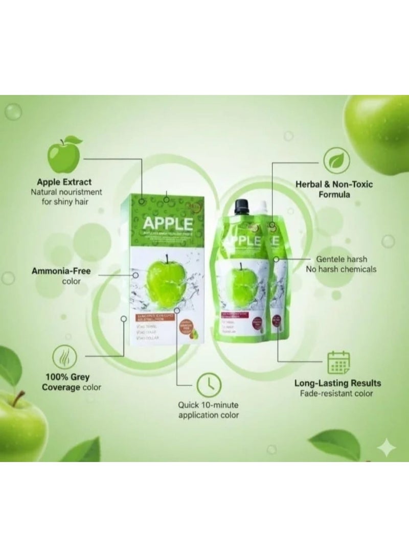 ابل  كريم صبغة الشعر أبل الأسود يدوم 96 ساعة، 500 مل + 500 مل | خالٍ من الأمونيا | تغطية سوداء غنية تدوم طويلاً | صبغة شعر بمستخلصات طبيعية - Image 3