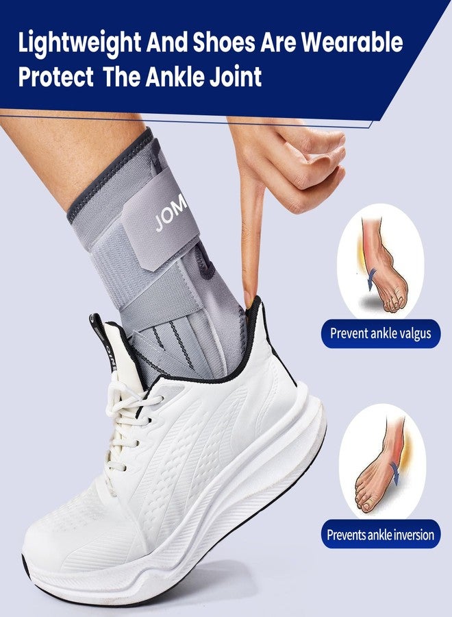 JOMVD Ankle Brace for Women Men, Adjustable Ankle Support with Side Stabilizers for Ankle Sprained, Achilles, Plantar Fasciitis Injury Recovery - Image 5