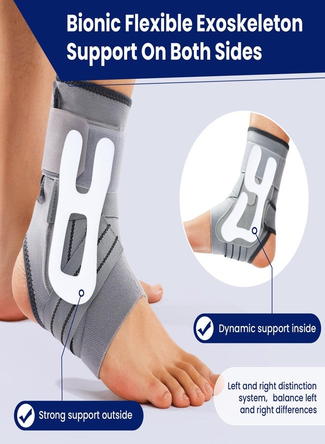 JOMVD Ankle Brace for Women Men, Adjustable Ankle Support with Side Stabilizers for Ankle Sprained, Achilles, Plantar Fasciitis Injury Recovery - Image 3