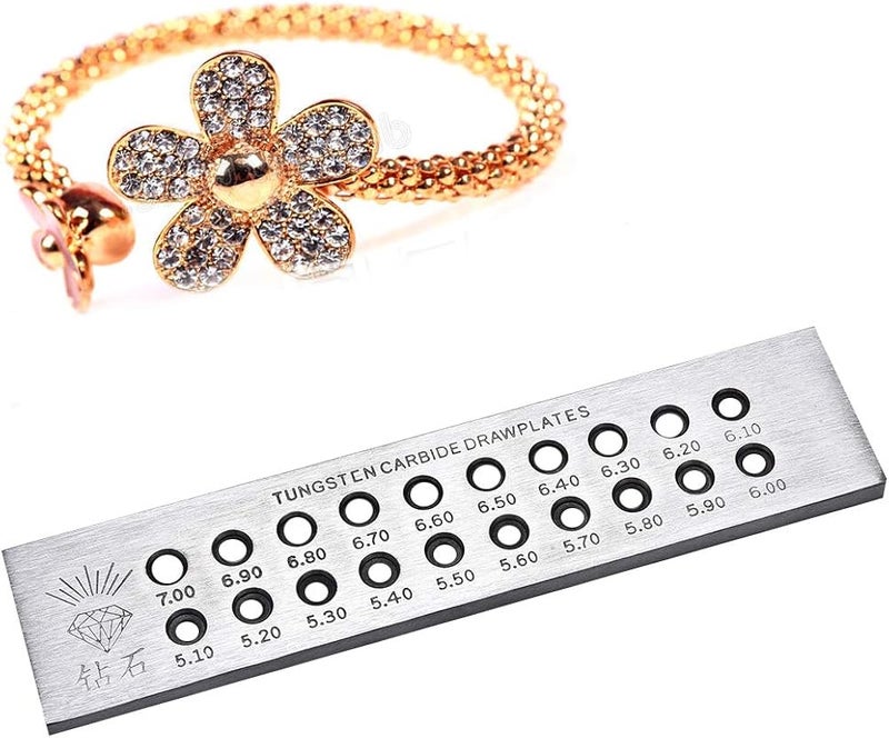 woobles Jewelry Wire Drawplate, 4 Round Holes Wire Drawing Board Metal Drawplate Jewelry Tools Decorations Accessory - Image 4