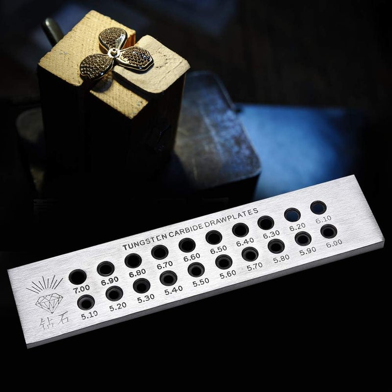 woobles Jewelry Wire Drawplate, 4 Round Holes Wire Drawing Board Metal Drawplate Jewelry Tools Decorations Accessory - Image 3