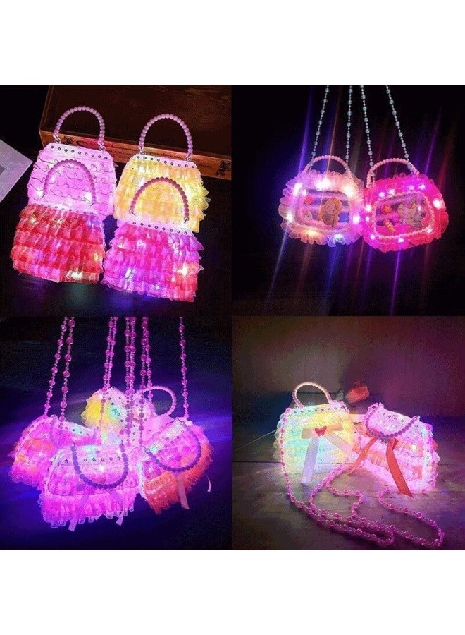 Kindergarten Luminous Handbag Play House Princess Colorful Flash Crossbody Bag Creative Stall Toy Wholesale-Color:Luminous Crossbody Doll Bag + Chain  - Image 2