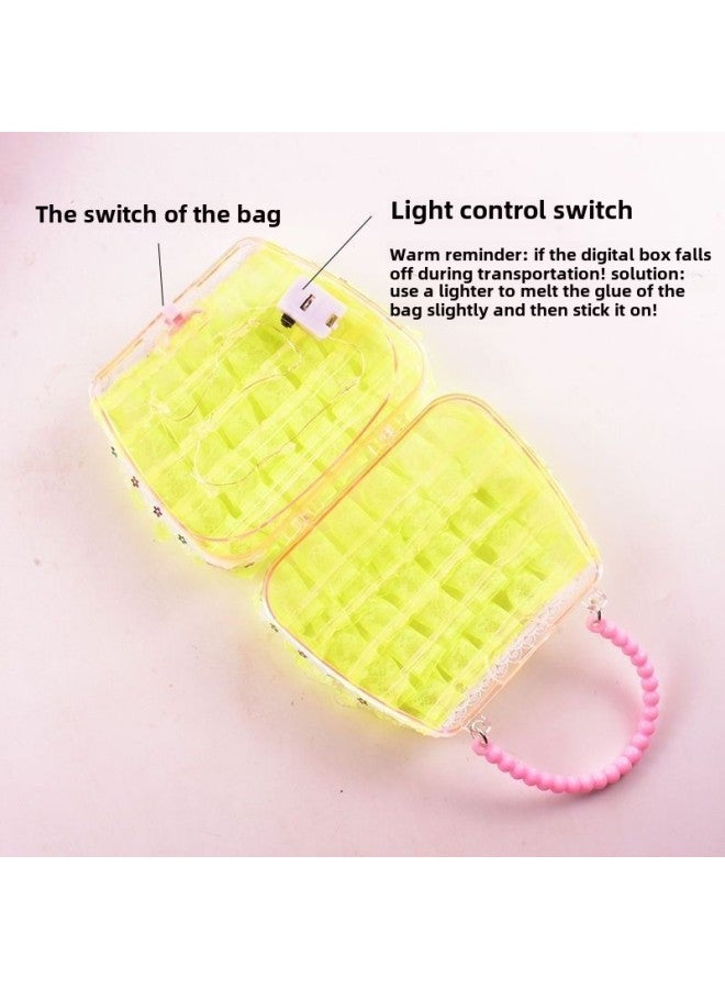 Kindergarten Luminous Handbag Play House Princess Colorful Flash Crossbody Bag Creative Stall Toy Wholesale-Color:Luminous Crossbody Doll Bag + Chain  - Image 5