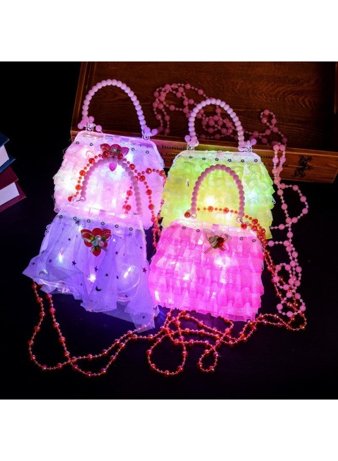 Kindergarten Luminous Handbag Play House Princess Colorful Flash Crossbody Bag Creative Stall Toy Wholesale-Color:Luminous Crossbody Doll Bag + Chain  - Image 4