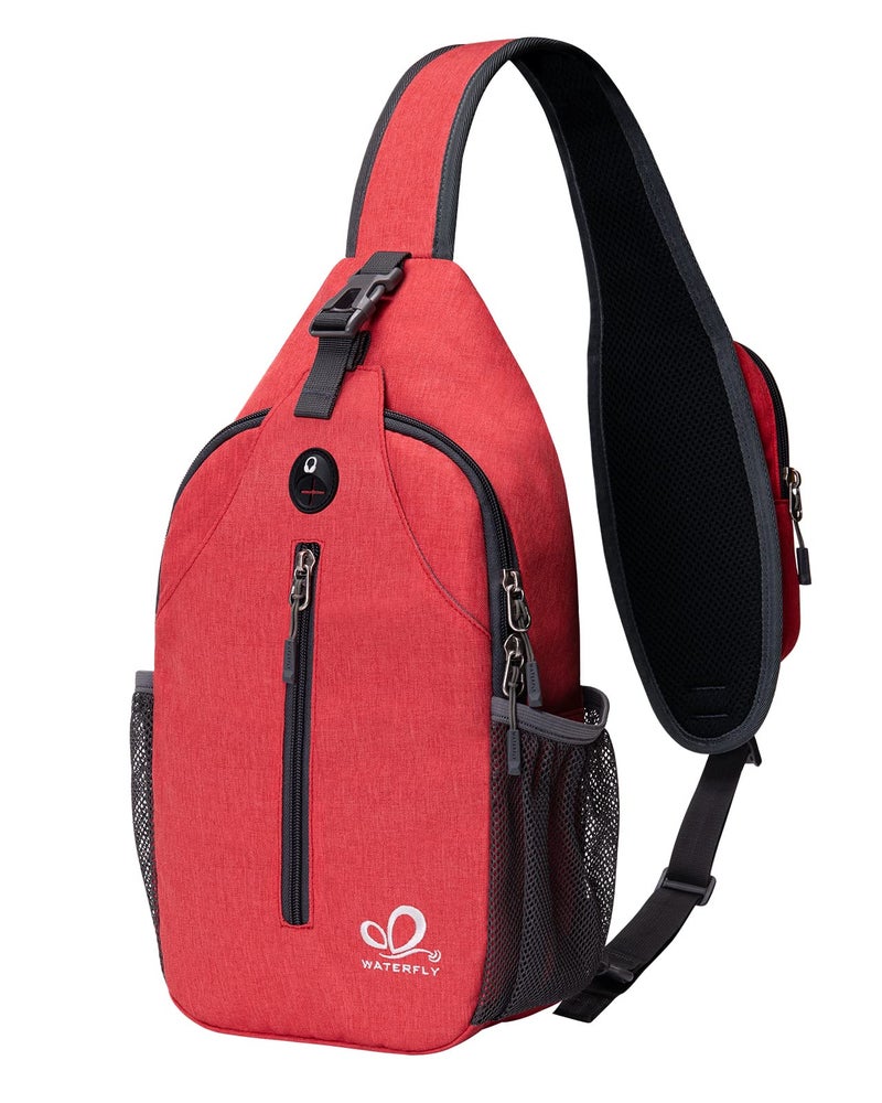 WATERFLY Crossbody Sling Backpack Sling Bag Travel Hiking Chest Bag Daypack - Image 1