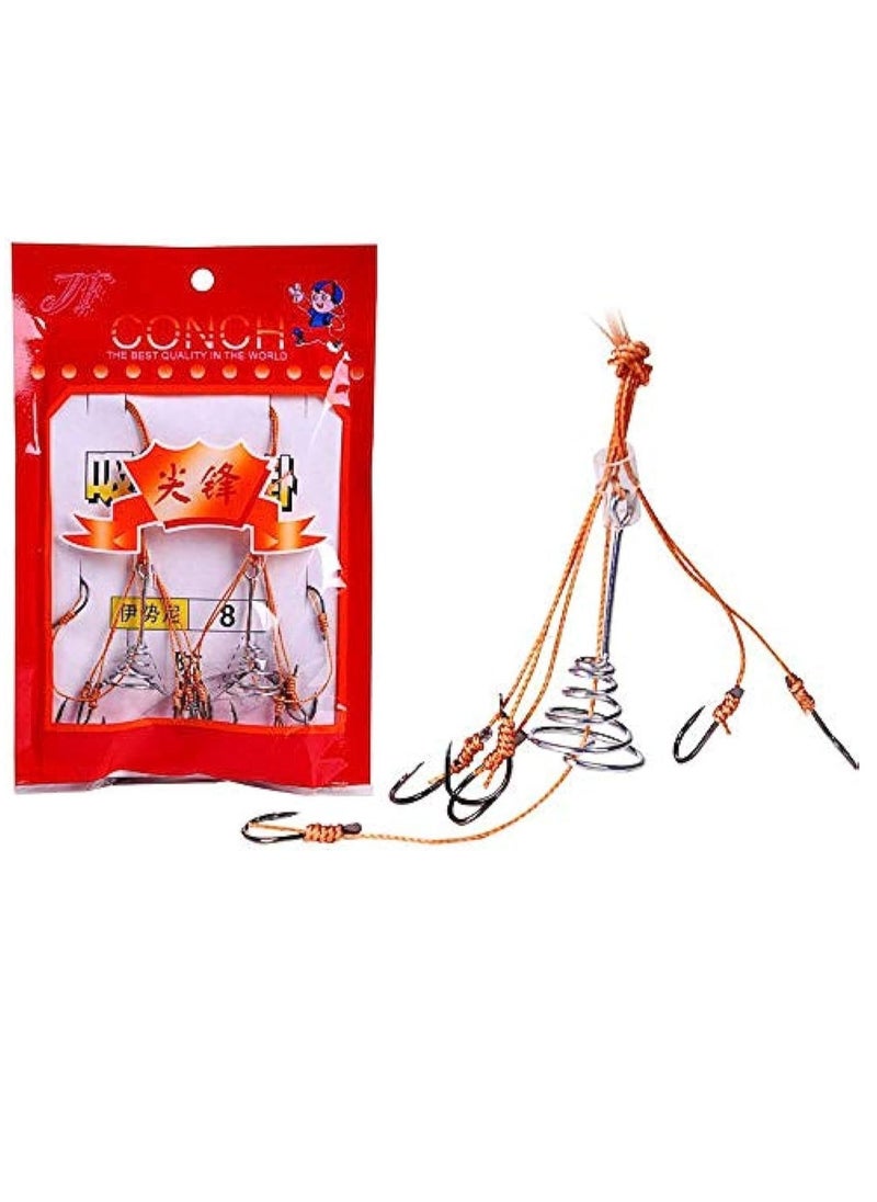 Generic Sharp carbon metal fishing rod hooks with bait holder to attract fish  - Image 1